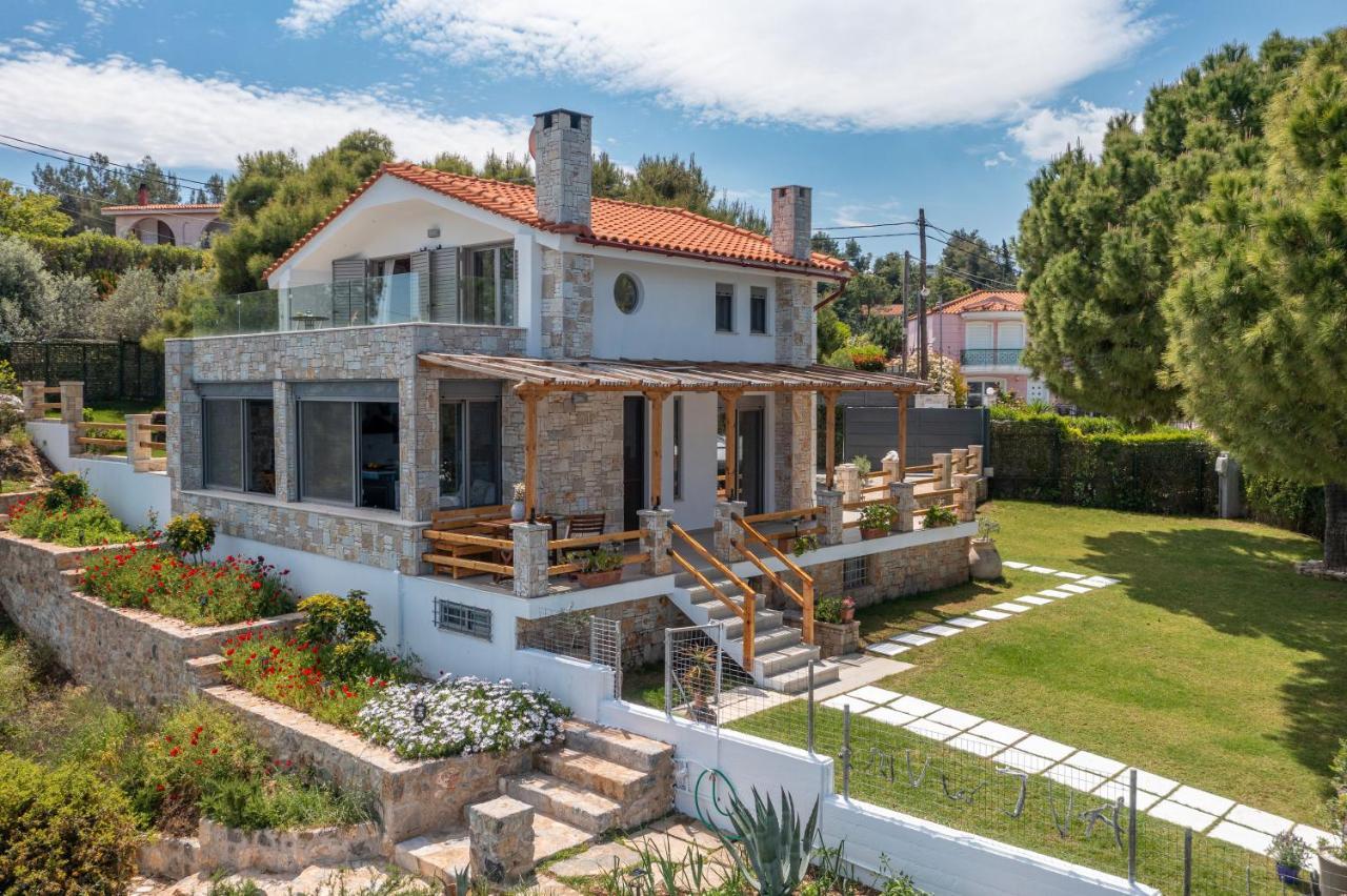 Crystal Beach Villa Chalkís Exteriör bild